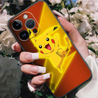 Coque iPhone 13 Pro Max Pikachu Éclair Jaune et Orange