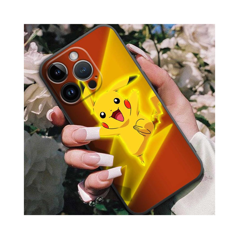 Coque iPhone 14 Pikachu Éclair Jaune et Orange