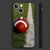 Coque iPhone 13 mini Ballon de Football Américain Terrain Vert