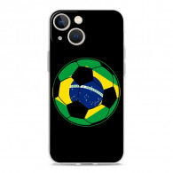 Coque iPhone 11 Pro Max Drapeau Brésilien Ballon de Foot