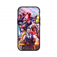 Coque iPhone 15 Plus Fortnite : Midas, Deadpool, Miaousclé et leurs Amis